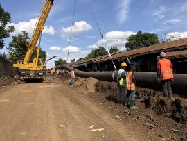 Relocation of stormwater line along Arusha Krokon road