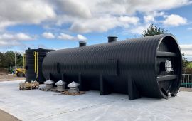 64m<sup>3</sup> potable storage tank and 17m<sup>3</sup> pumping station