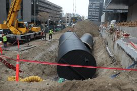 400m<sup>3</sup> rainwater harvesting tank and vertical pumping station